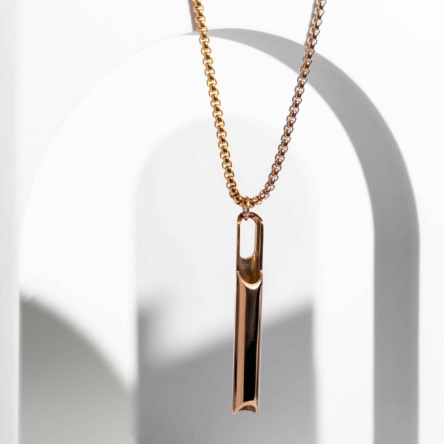 NAFAS Smooth Flow - Anxiety Breathing Necklace - Rose Gold