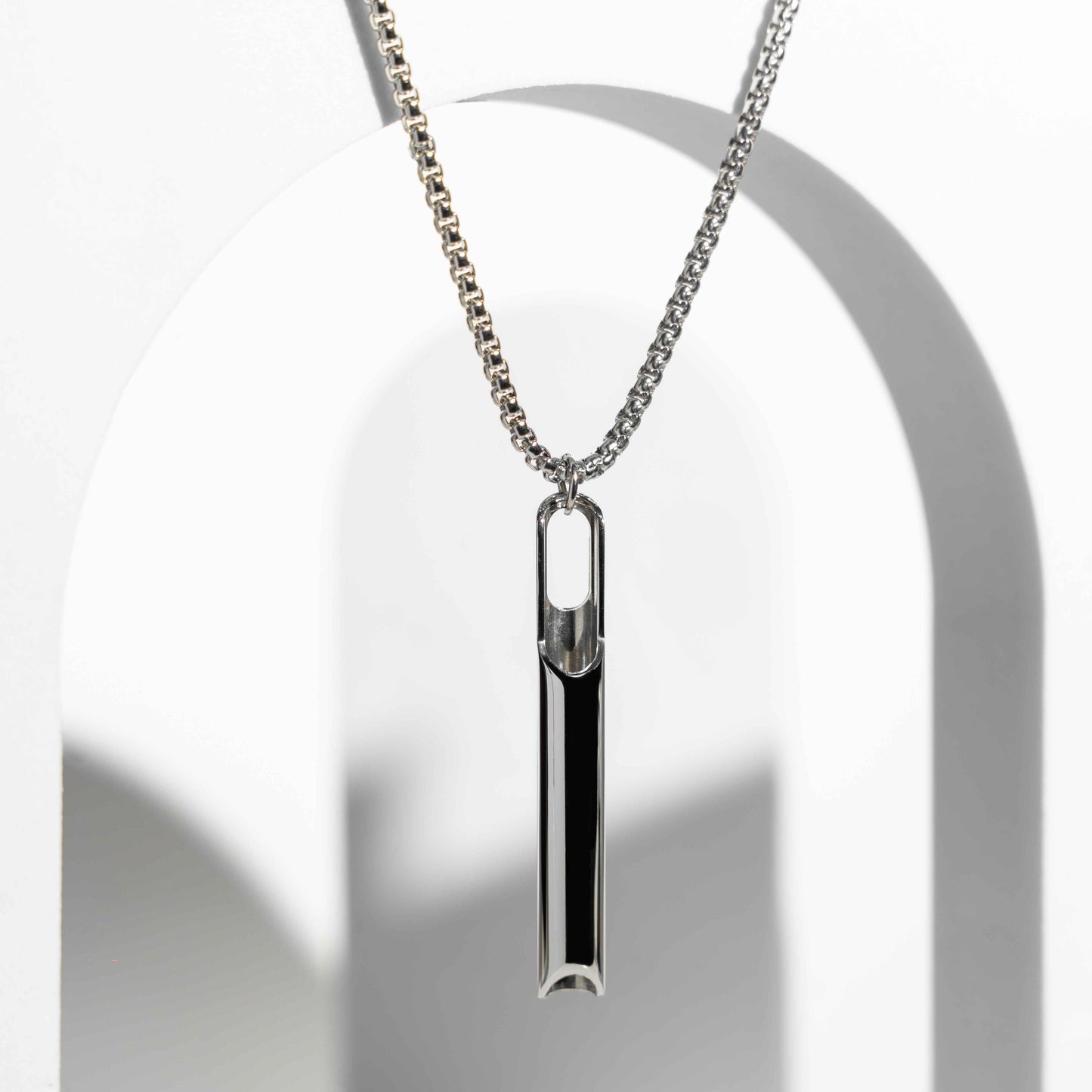 NAFAS Smooth Flow - Anxiety Breathing Necklace - Silver