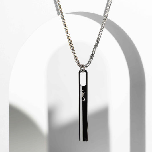 NAFAS Smooth Flow - Anxiety Breathing Necklace - Silver