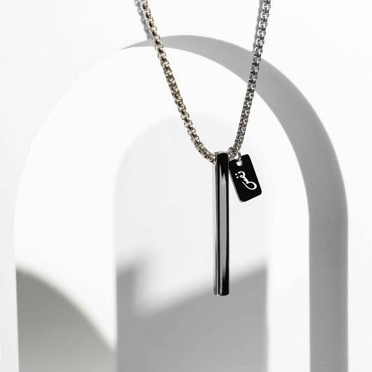 NAFAS Tranquil Breathe - Anxiety Breathing Necklace - Silver